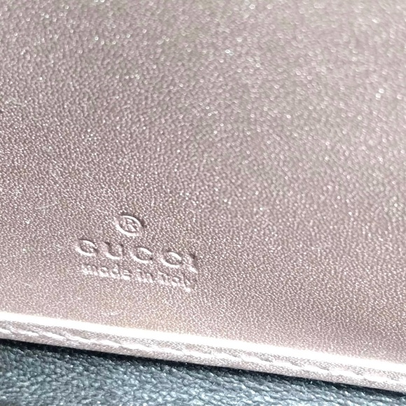 🏆💯💎 GUCCI GG Logo Brown Leather Wallet Zippy Zip around - Picture 5 of 9